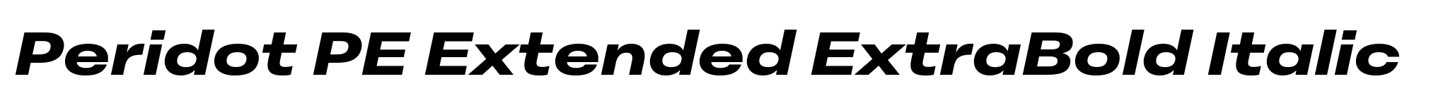 Peridot PE Extended ExtraBold Italic image